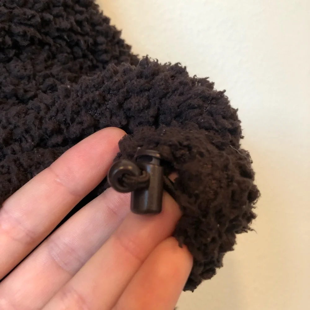 SKIMS Teddy High Pile Fleece Crop Jacket and Joggers Espresso (Set) Size L - Picture 8 of 12